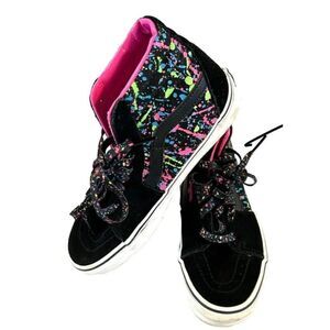 VANS PAINT SPLATTER MENS SZ 4.5 WOMENS SZ 6 HIGH TOP SNEAKERS